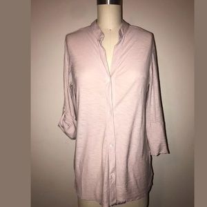 James Perse blush pink button shirt